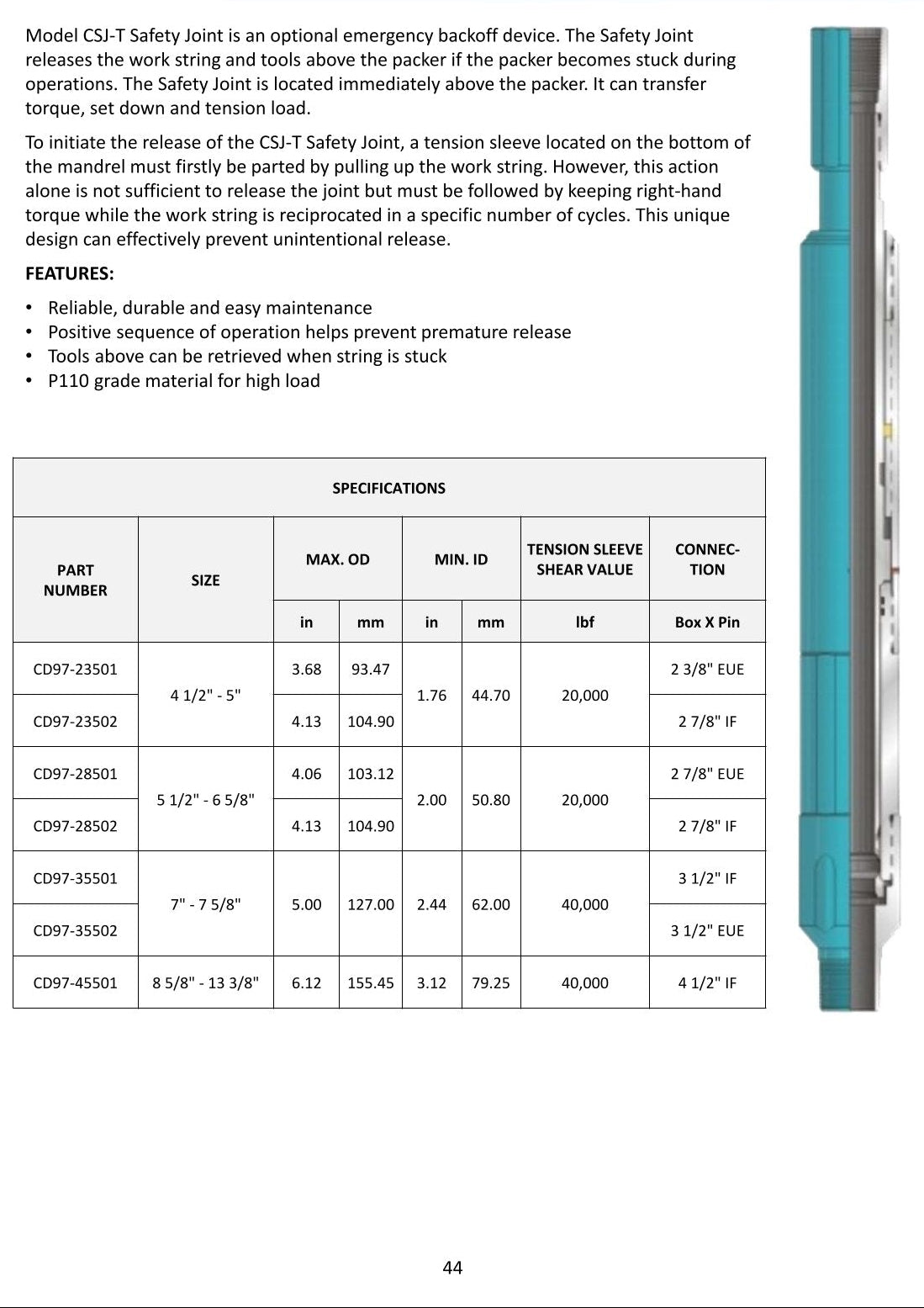 CSJ-T Safety Joint | UNIVERGO