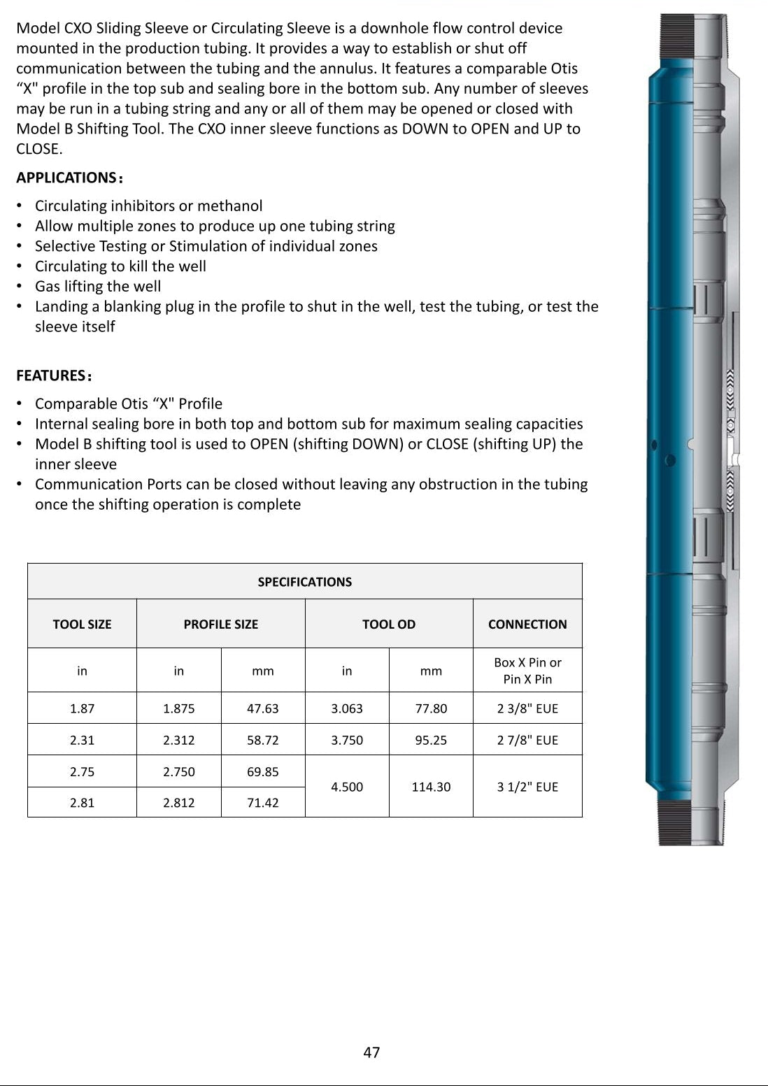 CXO Sliding Sleeve / Circulating Sleeve | UNIVERGO