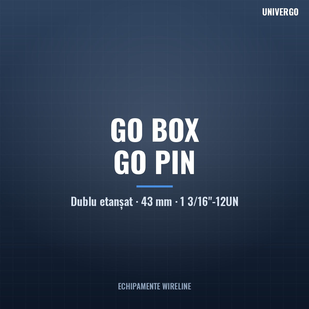 Adaptor GO Box la GO Pin, 43 mm, 1 3/16"-12UN — dublu etanșat, contact dublu