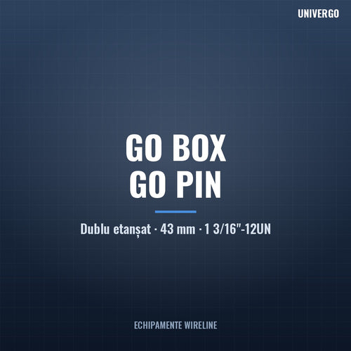 Adaptor GO Box la GO Pin, 43 mm, 1 3/16"-12UN — dublu etanșat, contact dublu