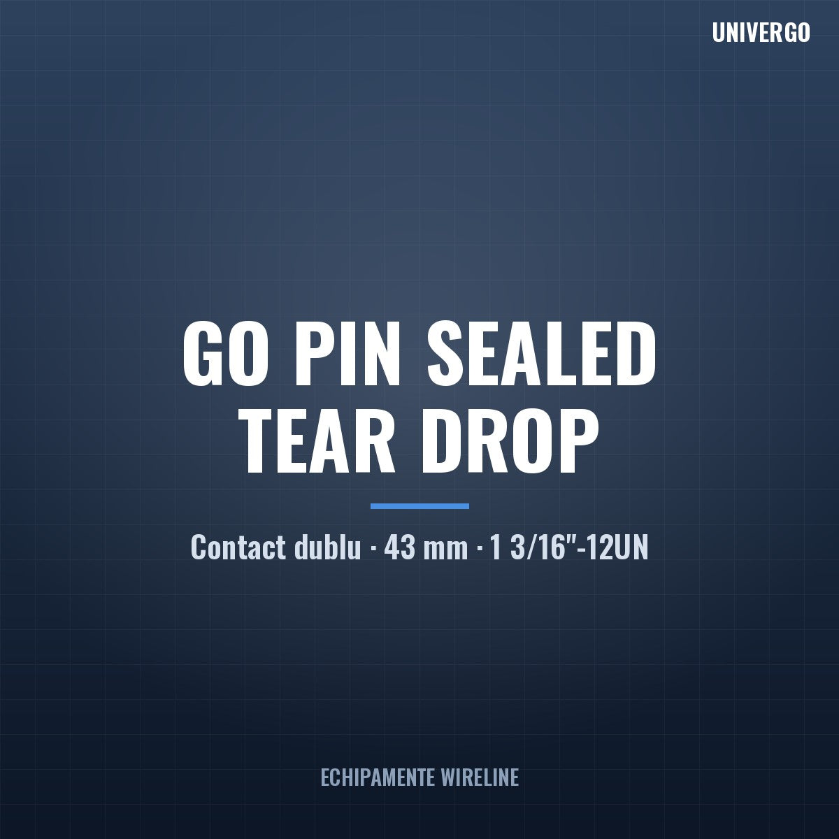 Adaptor GO Pin (etanșat) la Tear Drop (neetanșat), 43 mm, 1 3/16"-12UN — pentru cap de cablu