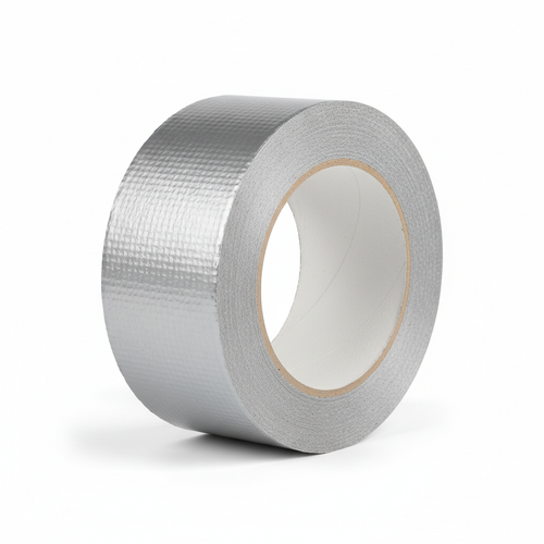 Bandă adezivă textilă argintie duct tape 5cm x 50m