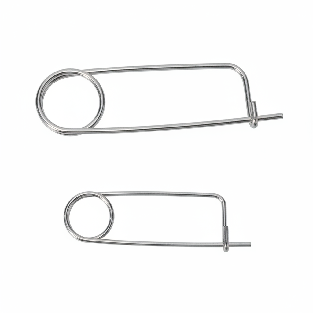 Siguranță agrafă cu arc dublu din oțel galvanizat - fond alb